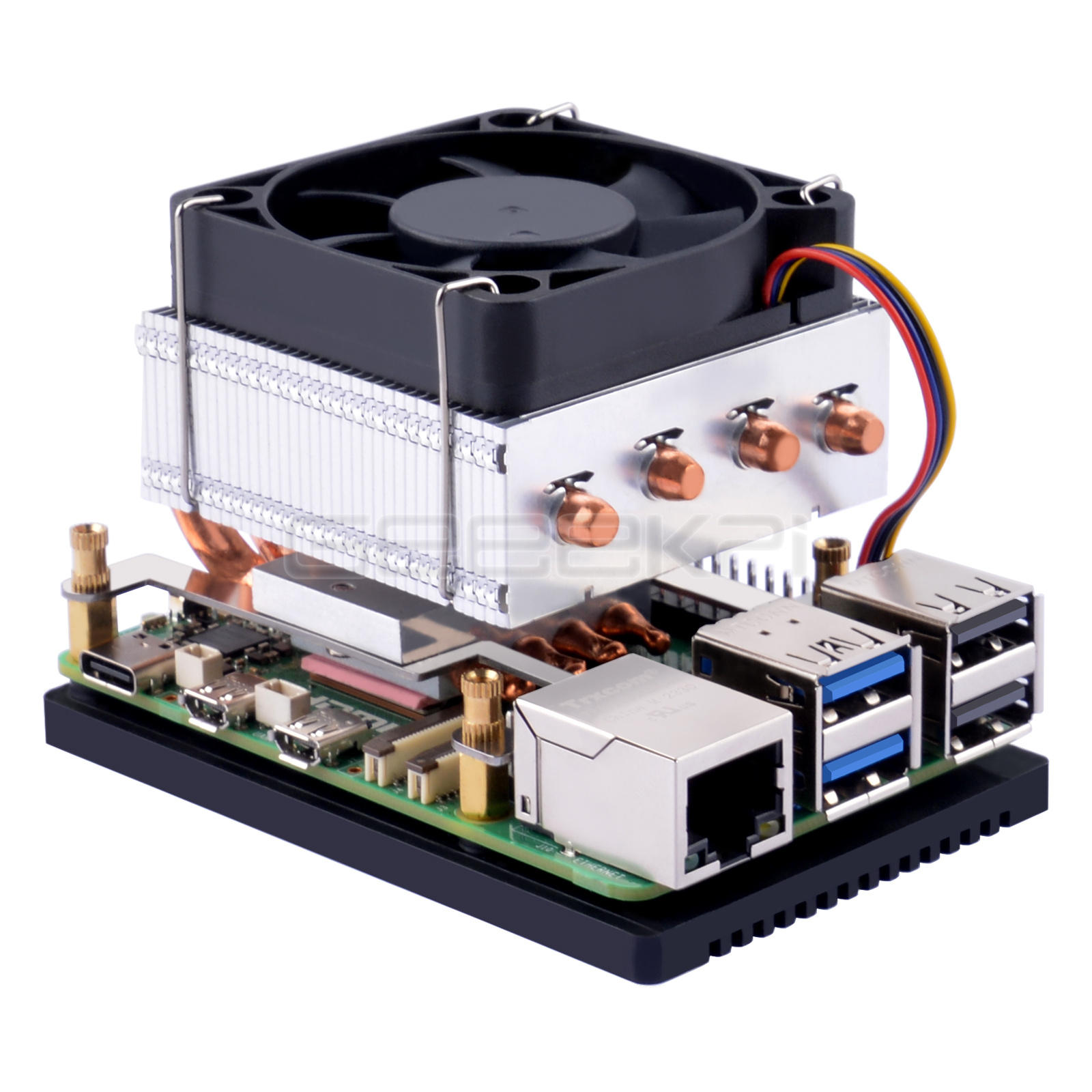 Raspberry Pi 5 8Gb Kit - Geeekpi Low-Profile Plus CPU Cooler for