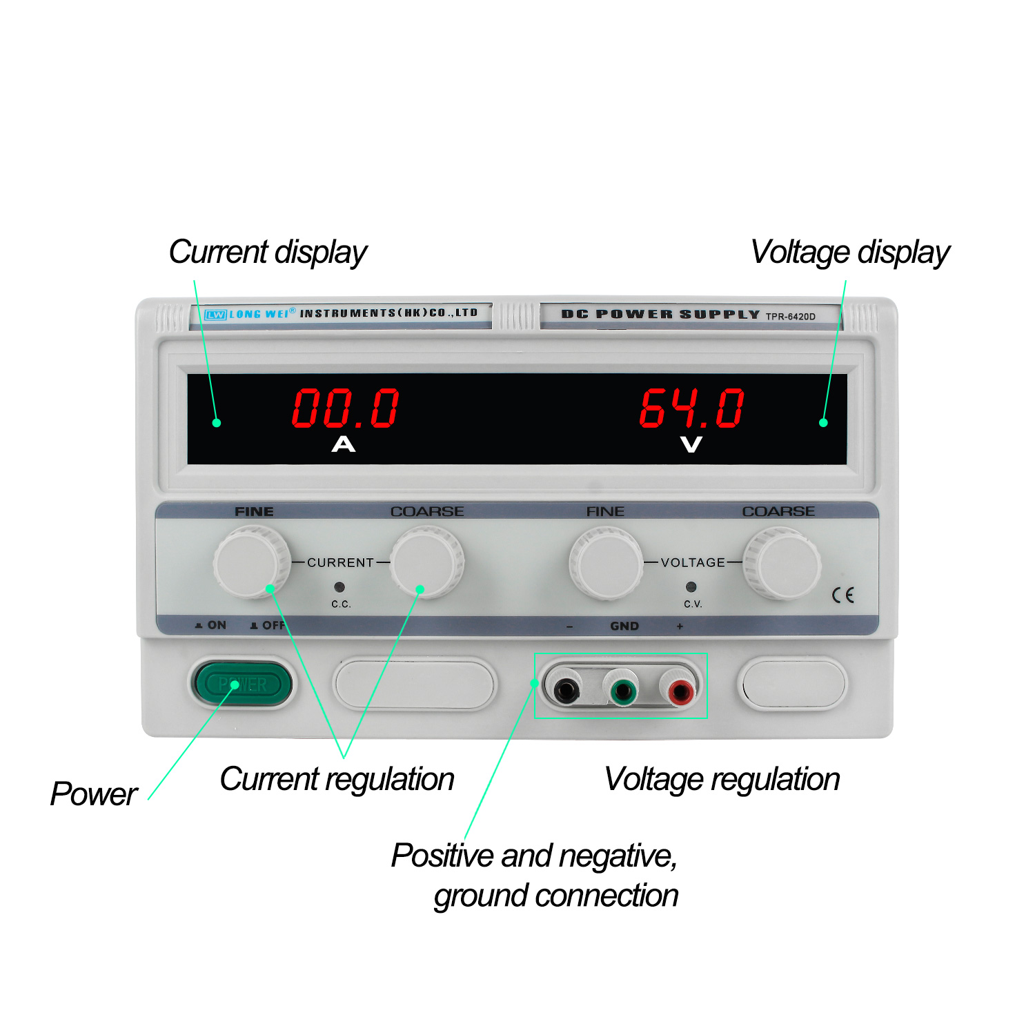 Longwei TPR-6420D 64V 20A LED  - đánh giá và giá Linear Lab Power Supply Adjustable