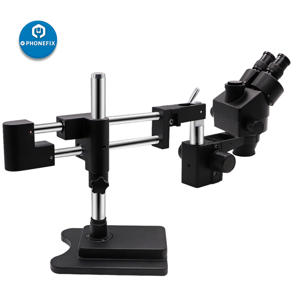 3.5X-90X Black Double Arm Ster - đánh giá và giá Stereo Trinocular Microscope Pcb