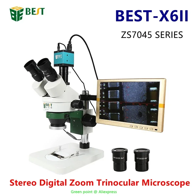 ZS7045 SERIES Stereo Digital Z - đánh giá và giá Stereo Trinocular Microscope Pcb