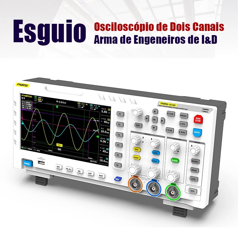 FNIRSI 1014D Digital Oscillosc - đánh giá và giá Digital Storage Oscilloscope 100Mhz